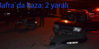 Bafra`da kaza: 2 Yaralı