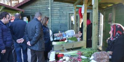 Sürmeli Köyünde organik pazar ilgi görüyor