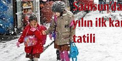 Samsun'da kar okulları tatil ettirdi
