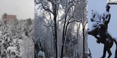 Samsun`dan kar manzaraları