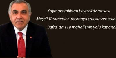 Kaymakamlıktan beyaz kriz masası