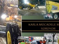 BAFRA BELEDİYESİ EKİPLERİ KARLA MÜCADELE MESAİSİNİ SÜRDÜRÜYOR