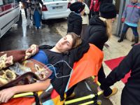 Gence evi önünde saçma isabet etti