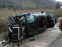 Araç takla attı 1 yaralı