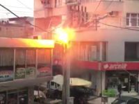 Aşırı yüklenen trafo patladı