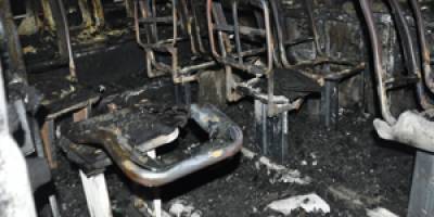 Park halinde alev aldı küle döndü