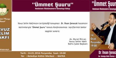 Y.Selim Vakfından  Konferansa davet ''Ümmet şuuru''