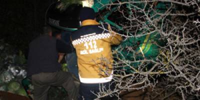 Kaza yapan adam gözyaşlarını tutamadı