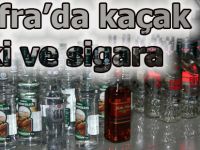 Bafra'da kaçak sigara ve içki ele geçirildi