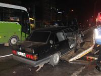 Otobüse çarptı : 1 ölü 1 yaralı