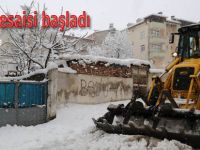 Kar mesai Canik'de başladı