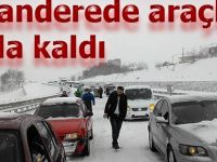 Kazandere`de yollar kilitlendi