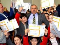 Kaymakam Arslan çocukların heyecanına ortak oldu