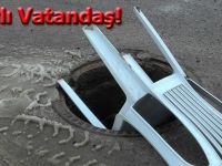 Açık bırakılan rögar kapağın önlemini vatandaş aldı!