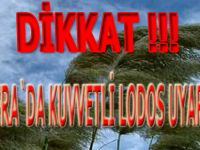 Bafra`da kuvvetli lodos uyarısı