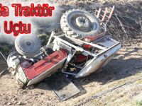 Bafra'da Traktör Kanala Uçtu