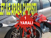 Bafra'da motosiklet ile otomobil çarpıştı : 1 yaralı