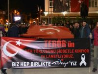 Alaçam teröre karşı yürüdü