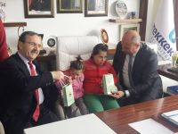Down sendromlu çocuklardan Başkanlara ziyaret