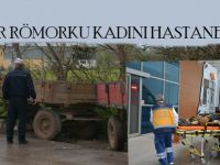 Bafra`da ilginç traktör kazası