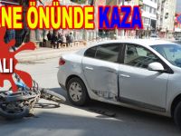 Hastane önünde kaza
