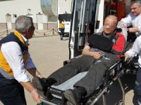 Tatbikatta yaralanan astsubay,helikopterle hastaneye kaldırıldı