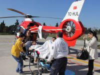 Kalp hastası ambulansla hastaneye kaldırıldı