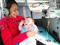 Ambulans helikopterler 8 aylık bebek için seferber oldu