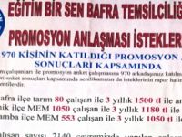 BAFRA TÜRK EĞİTİM-SEN MAAŞ PROMOSYONU HAKKINDA BASIN AÇIKLAMASIDIR