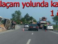 Alaçam yolunda kaza 1 ölü