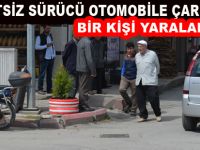 Motosiklet ile otomobil çarpıştı