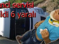 Öğrenci servisi devrildi 6 yaralı