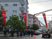 Şehidin sokağı Bayraklar ile donatıldı