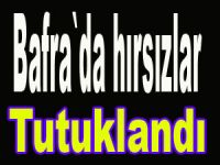 Bafra`da evden hırsızlık zanlıları tutuklandı