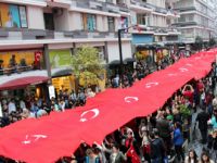 Samsun'da 1919 metre Bayrak yürüyüşü