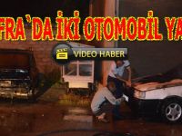 Bafra`da otomobil yangını