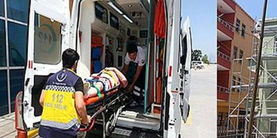 Bafra'da iskeleden düşen işçi yaralandı