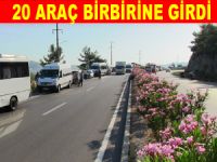 20 araç birbirine girdi