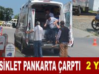 Bafra`da motosiklet kazası : 2 yaralı