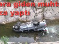 İftara giden muhtar kaza yaptı