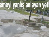 Türkeş parkında patlayan su borusu yetkilileri bekliyor!