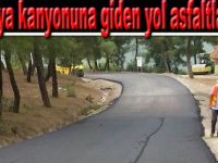 Şahinkaya kanyonuna giden yol asfaltlanıyor