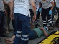 Bafra'da Motosiklet kazası 1 yaralı