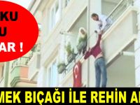 Oğlunu rehin aldı