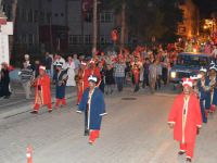 Alaçam'da demokrasi nöbetine Mehter damgası