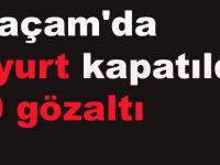 Alaçam'da 2 yurt kapatıldı, 10 gözaltı