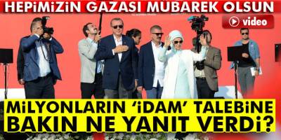 Cumhurbaşkanı Erdoğan: İdam kararını onarım