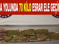 Bafra yolunda 70 kilo esrar yakalandı