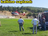 Üstüne düştüğü makas kalbine saplandı