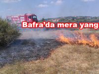 Bafra'da mera yangını